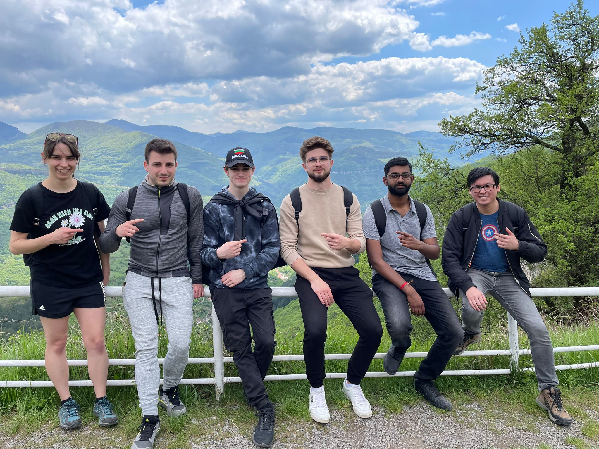 Gruppenfoto bei Wanderung